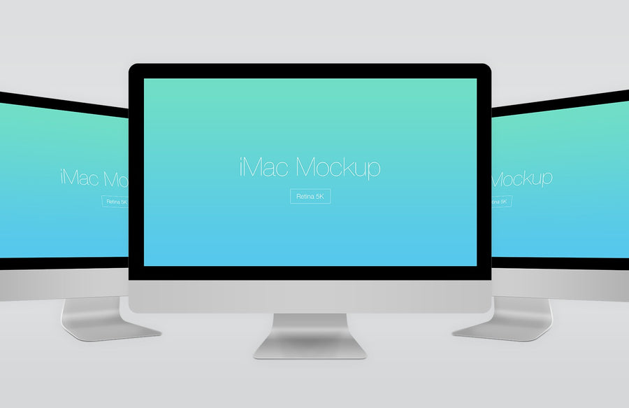 iMac Retina 5K PSD Mockup