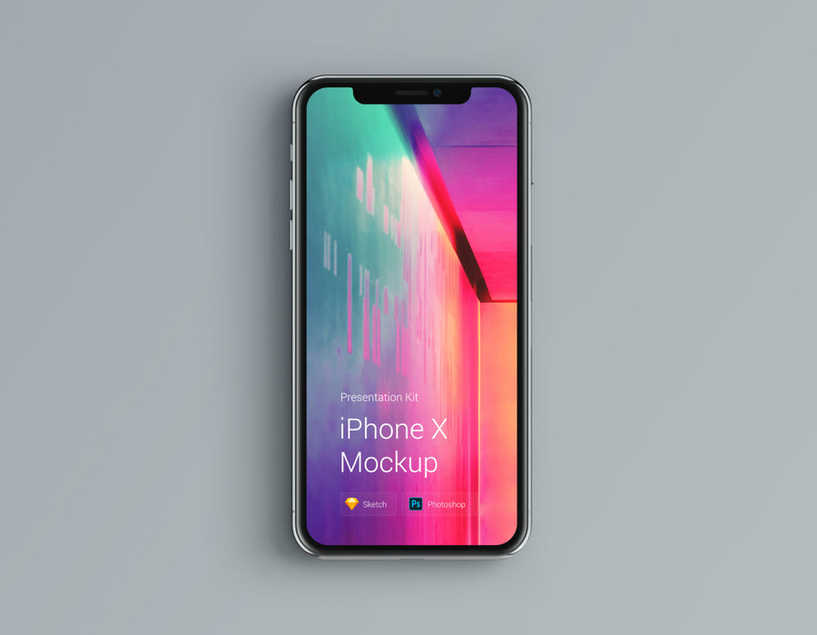 iPhone X Mockup with Changeable Color