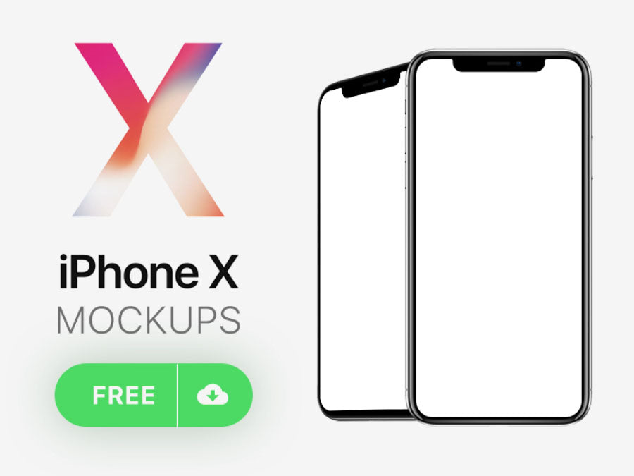 2 Angels of iPhone X PSD Mockup