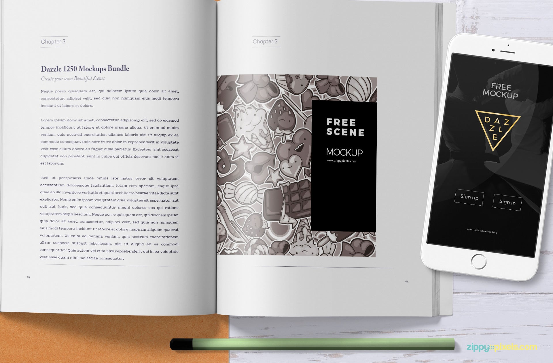 Attractive Book Mock Up Scene