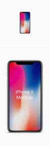 iPhone X Mockup PSD Front View