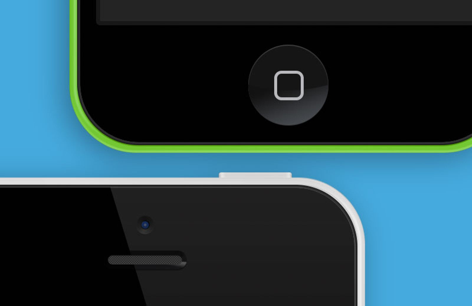 iPhone 5C Vector PSD Mockup