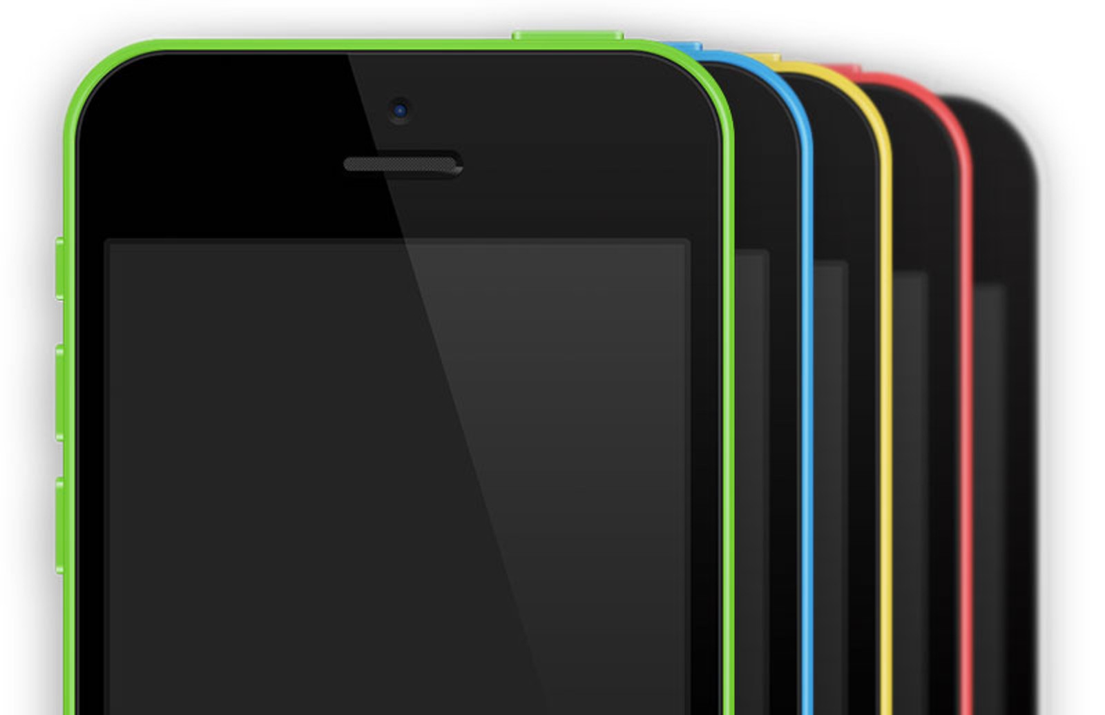 iPhone 5C Vector PSD Mockup