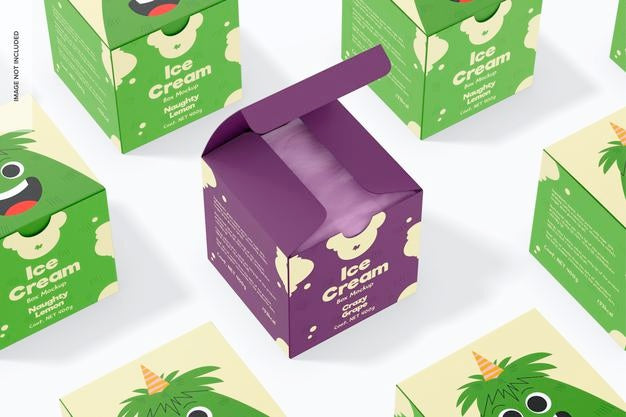 Ice Cream Boxes Mockup Psd