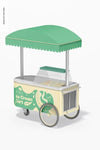 Ice Cream Cart Mockup, Left View Psd