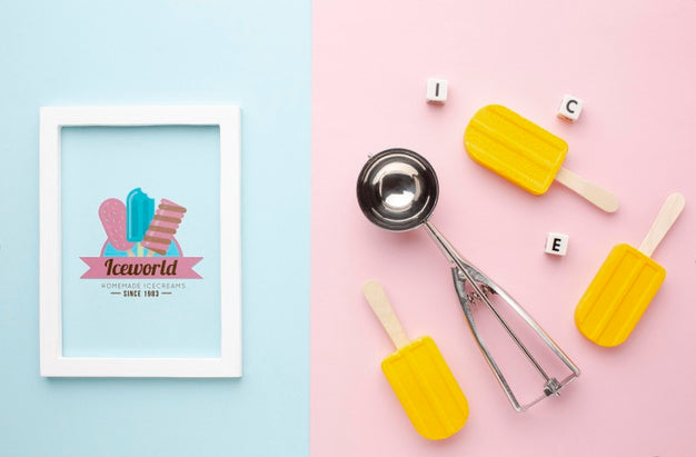 Ice Cream Concept Mock-Up Psd