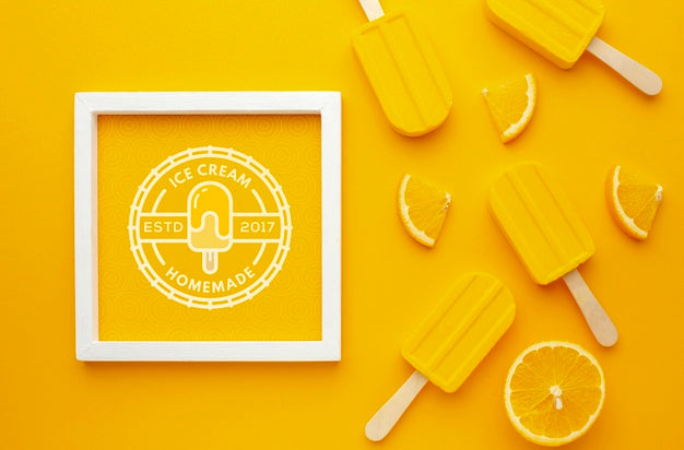 Ice Cream Concept Mock-Up Psd