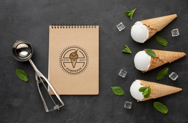 Ice Cream Concept Mock-Up Psd