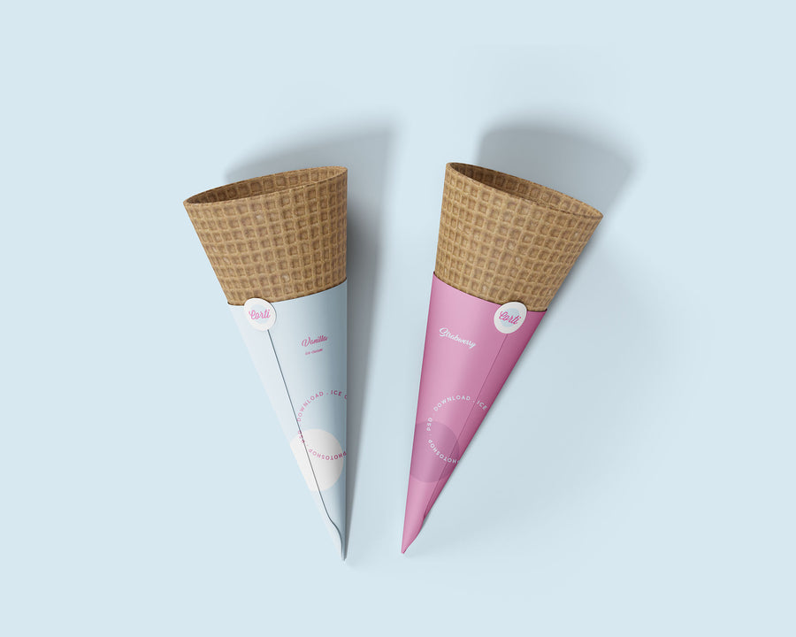 Ice Cream Cone Mockup