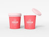 Ice Cream Cup Packaging Mockup Psd
