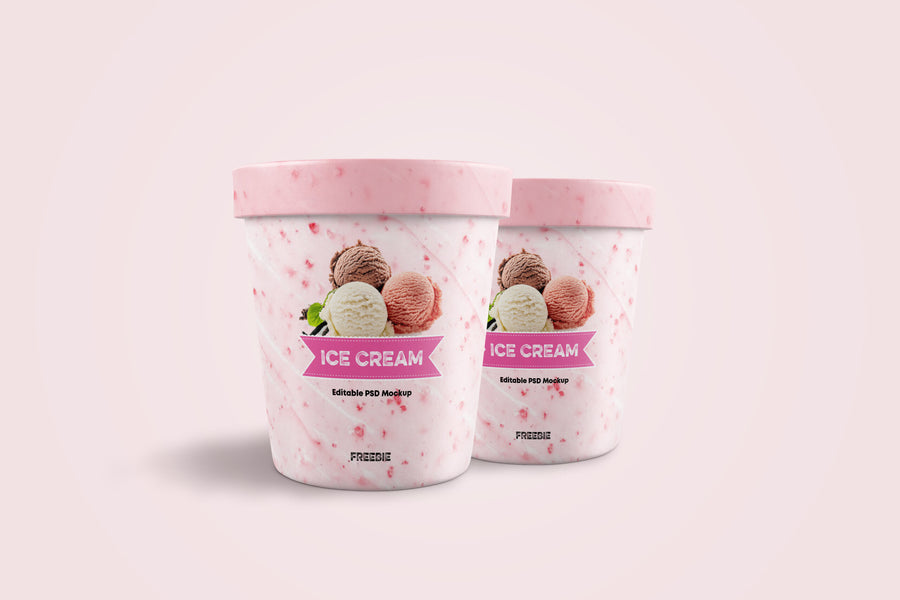 Ice Cream Jar Mockup