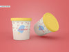 Ice Cream Jar Packaging Mockup Psd