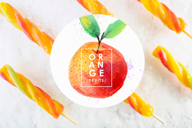 Ice Cream Mockup With Round Paper Psd