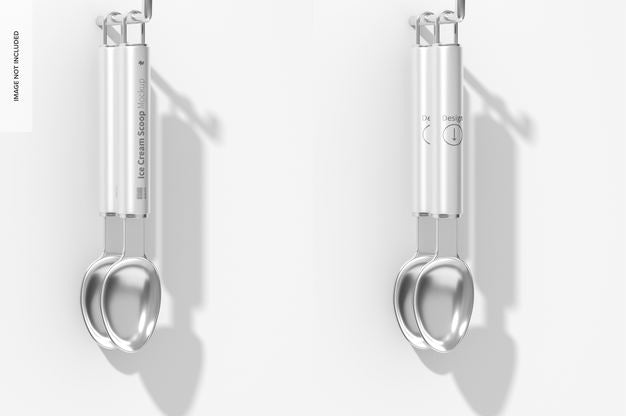 Ice Cream Scoops Set Mockup Psd