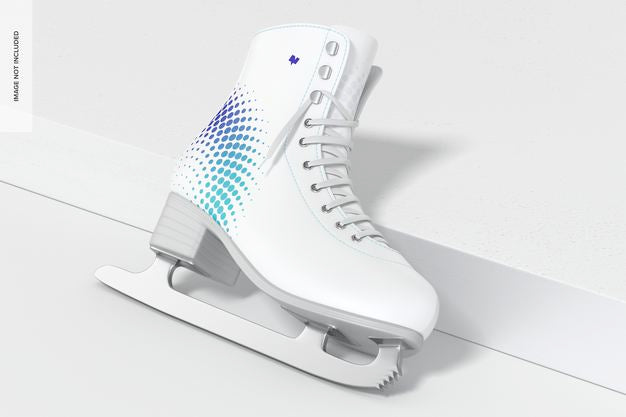 Ice Skate Mockup, Leaned Psd