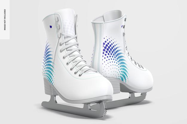 Ice Skates Mockup, Left View Psd