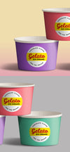 Realistic Ice Cream Cups PSD