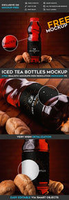 Iced Tea Bottles – Psd Mockup