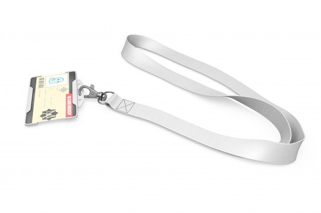 Id Card Mockup On Necklace Psd