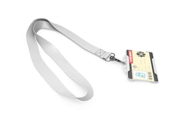 Id Card Mockup On Necklace Psd