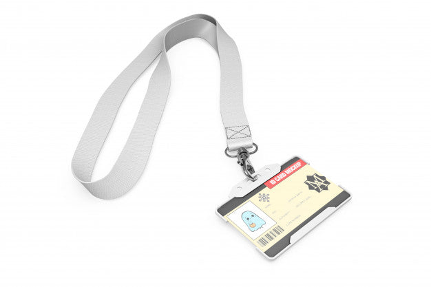 Id Card Mockup On Necklace Psd