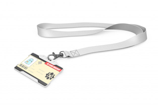 Id Card Mockup On Necklace Psd