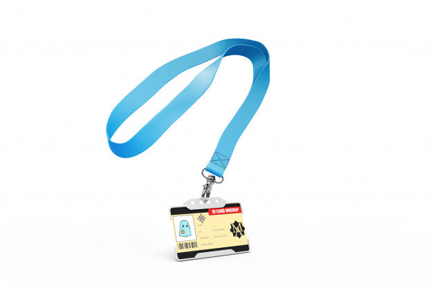 Id Card Mockup On Necklace Psd
