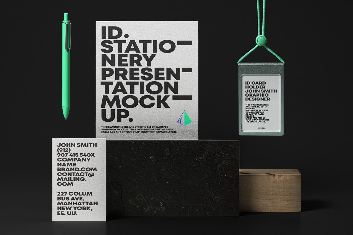 Id Card Psd Stationery Mockup