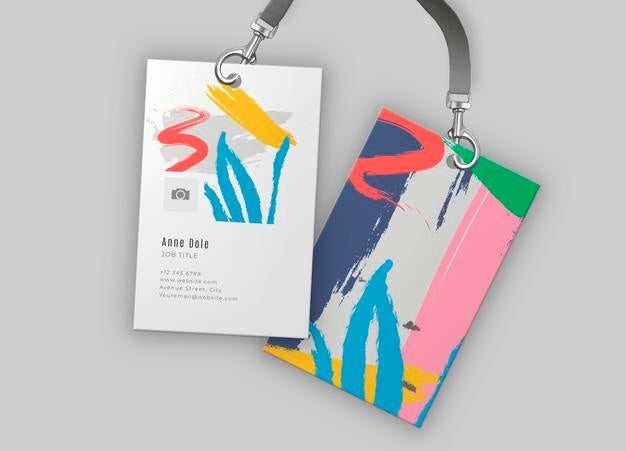 Id Cards With Holder Mockup Psd