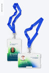 Id Cards With Lanyard Mockup Psd
