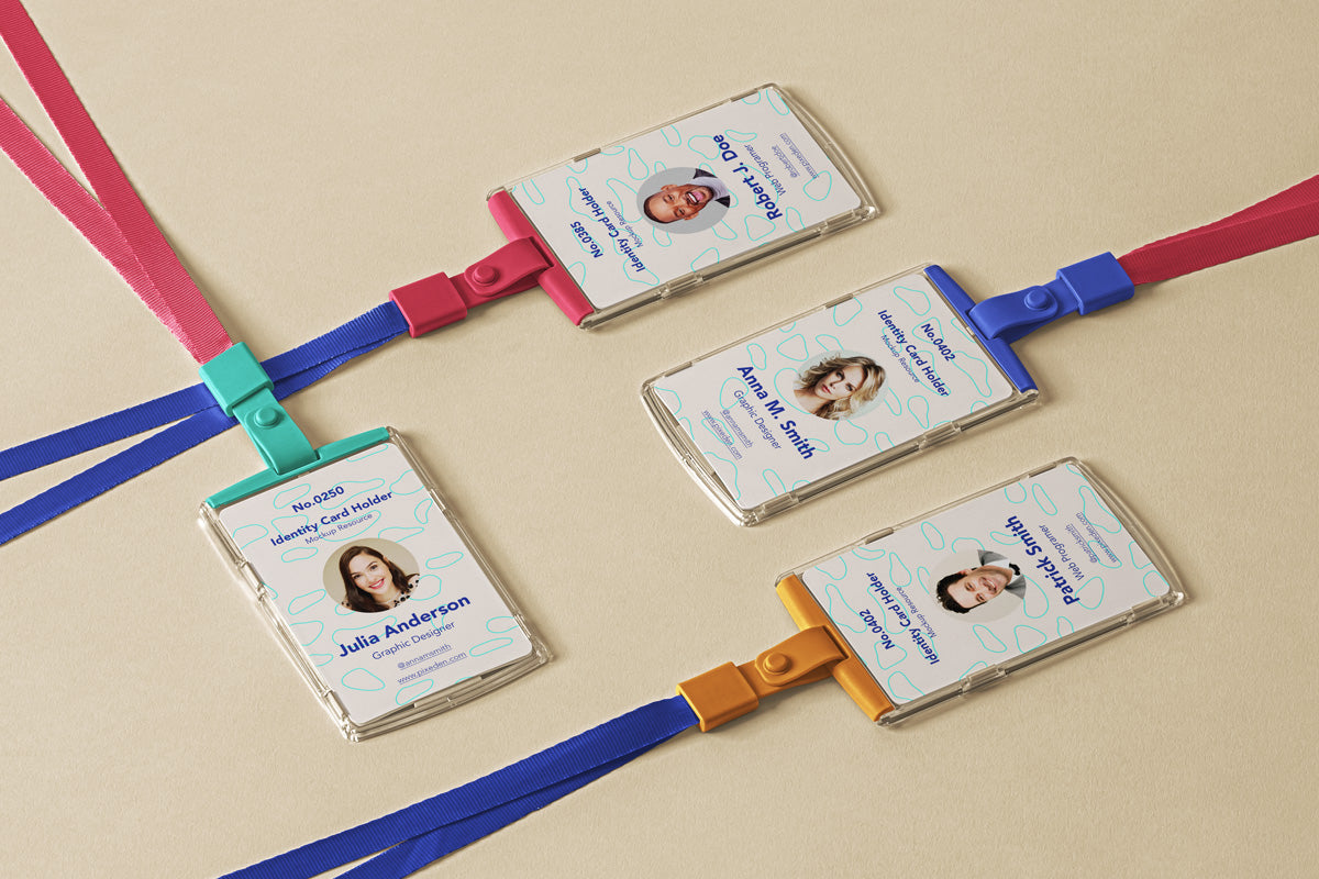 Id Psd Card Holder Mockup Scene