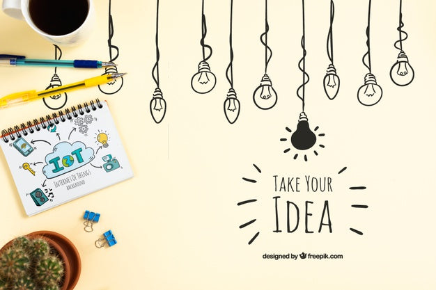 Idea Concept With Notebook Psd