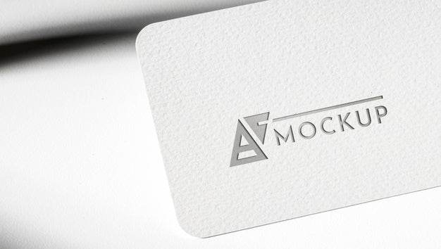 Identity Business Card Mock-Up On White Background Psd