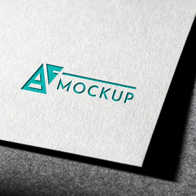 Identity Card Mock-Up On Grey Background Psd