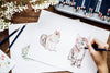 Illustrationist Coloring Adorable Animals Workspace Concept Psd