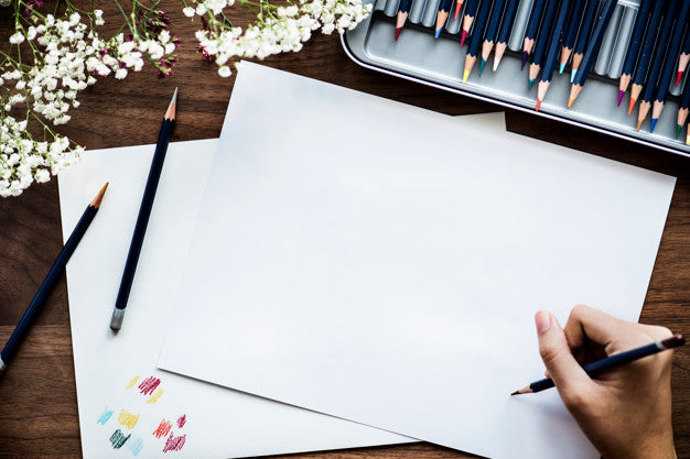 Illustrationist Workspace Concept With Copy Space Psd