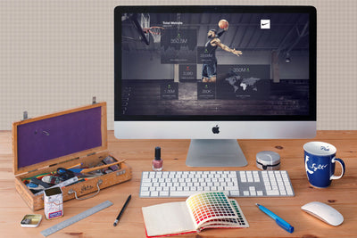 Apple iMac Mockuo on Office Desk