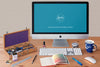 Apple iMac Mockuo on Office Desk