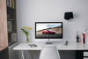 Clean iMac Mockup On A White Table