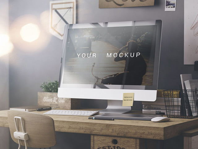 Imac Photorealistic Mockup
