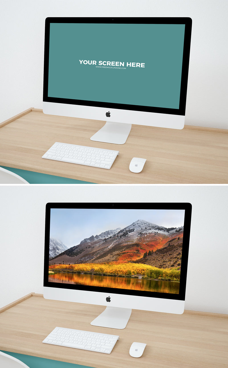 Imac Workspace Psd Mockup
