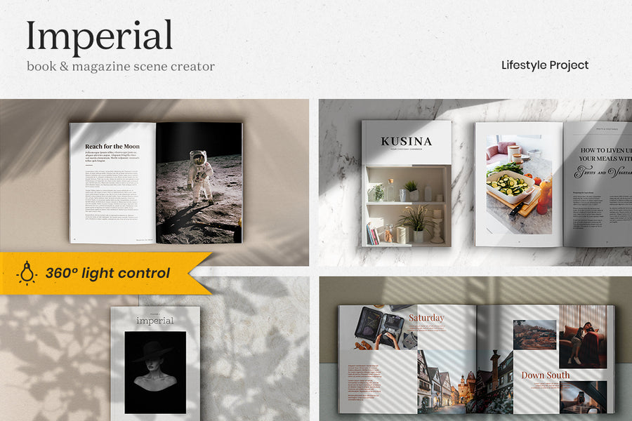 Imperial Book And Magazine Mockup Kit