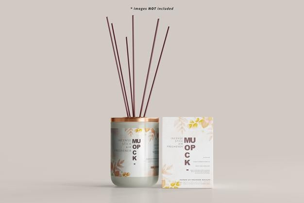 Incense Air Freshener Reed Diffuser Mockup Psd