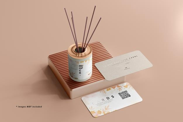 Incense Air Freshener Reed Diffuser Mockup Psd