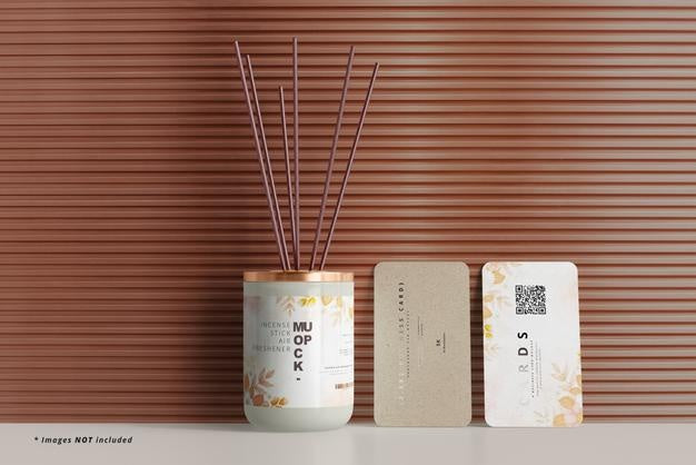 Incense Air Freshener Reed Diffuser Mockup Psd