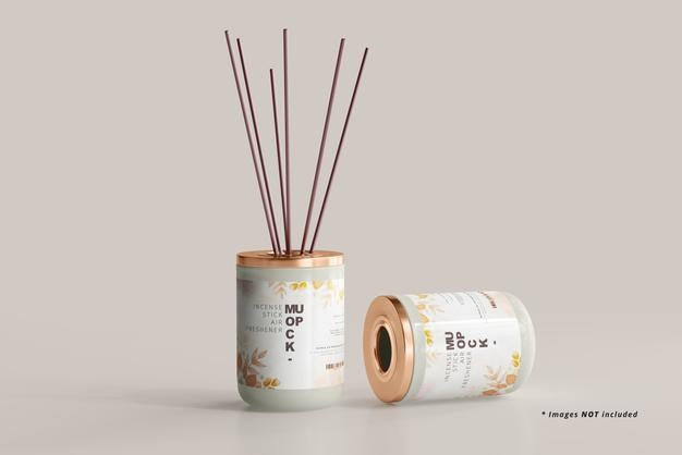 Incense Air Freshener Reed Diffuser Mockup Psd