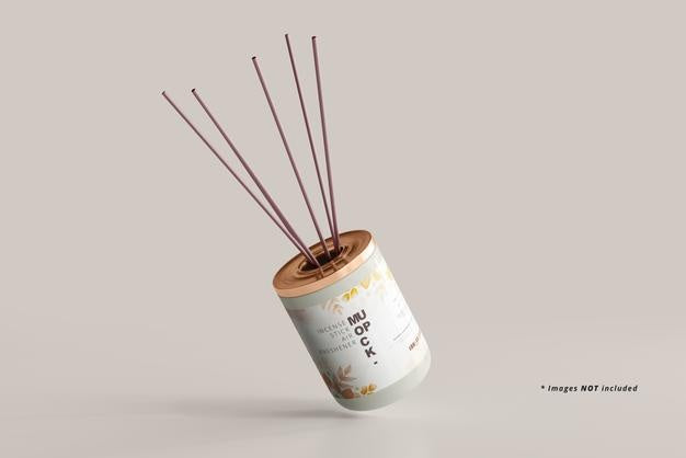 Incense Air Freshener Reed Diffuser Mockup Psd
