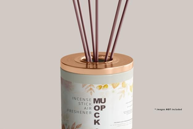 Incense Air Freshener Reed Diffuser Mockup Psd