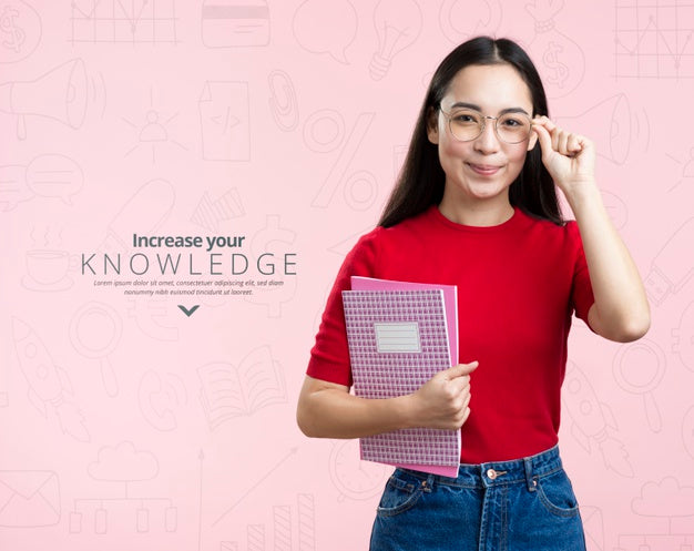Increase Your Knowledge Courses Mock-Up Psd