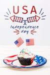Independence Day Mockup With Cupcake Psd